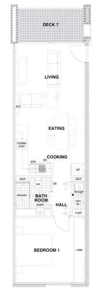 Floorplan of Homely unit listing, 7/25 Octavia Street, St Kilda VIC 3182