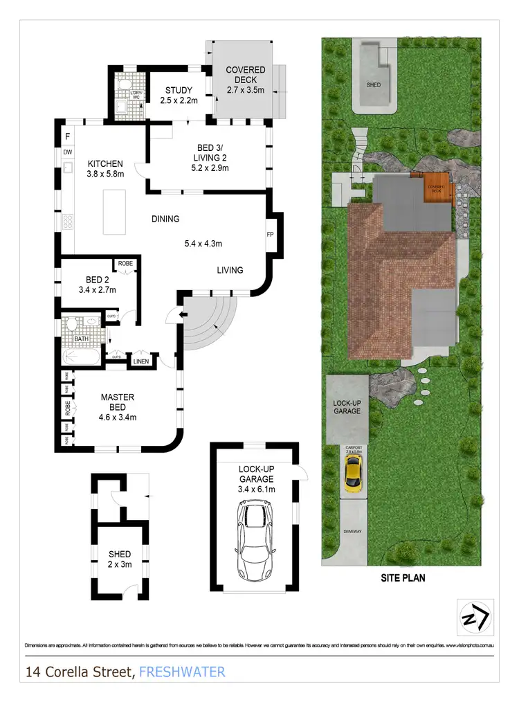Floorplan of Homely house listing, 14 Corella Street, Freshwater NSW 2096