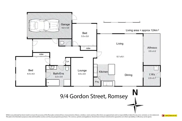 Floorplan of Homely unit listing, 9/4 Gordon Crescent, Romsey VIC 3434