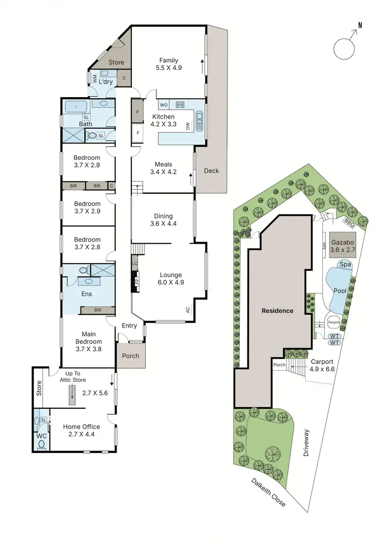 Floorplan of Homely house listing, 9 Dalkeith Close, Wheelers Hill VIC 3150