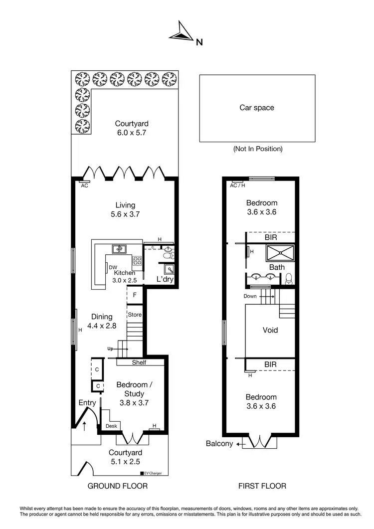 Floorplan of Homely townhouse listing, 1/1 Foster Street, St Kilda VIC 3182