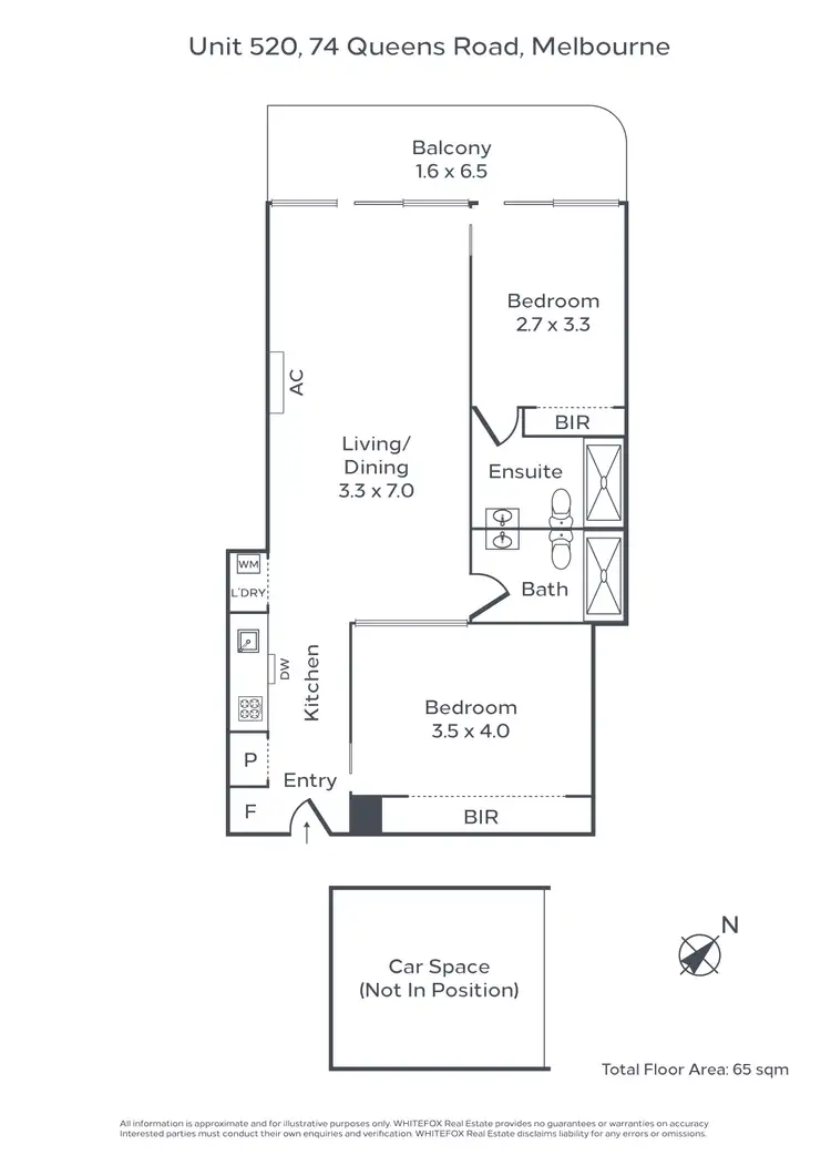 Floorplan of Homely apartment listing, 520/74 Queens Road, Melbourne VIC 3004
