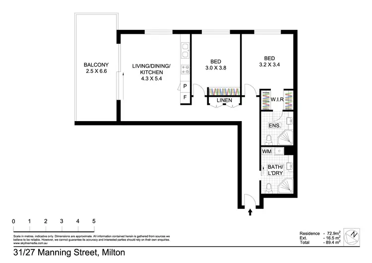 Floorplan of Homely unit listing, 31/27 Manning Street, Milton QLD 4064