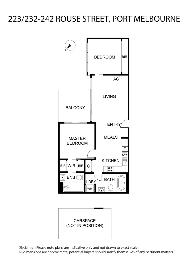Floorplan of Homely apartment listing, 223/232-242 Rouse Street, Port Melbourne VIC 3207