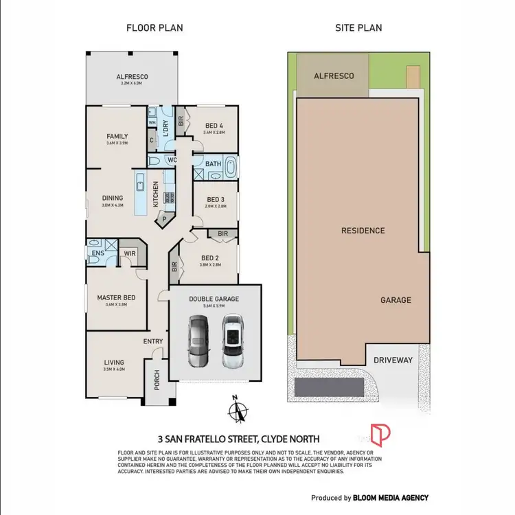 Floorplan of Homely house listing, 3 San Fratello Street, Clyde North VIC 3978