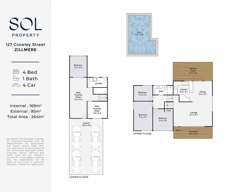 Floorplan of Homely house listing, 127 Crowley Street, Zillmere QLD 4034
