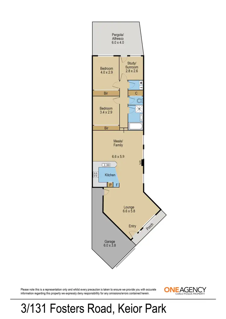 Floorplan of Homely villa listing, 3/131 Fosters Road, Keilor Park VIC 3042