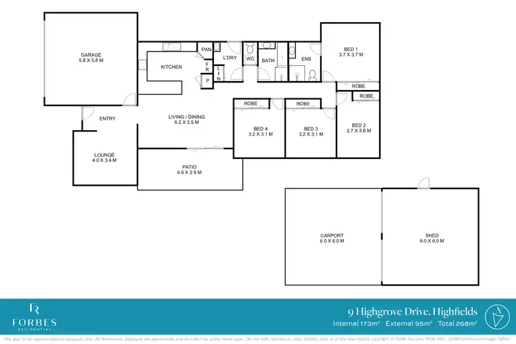 Floorplan of Homely house listing, 9 Highgrove Drive, Highfields QLD 4352
