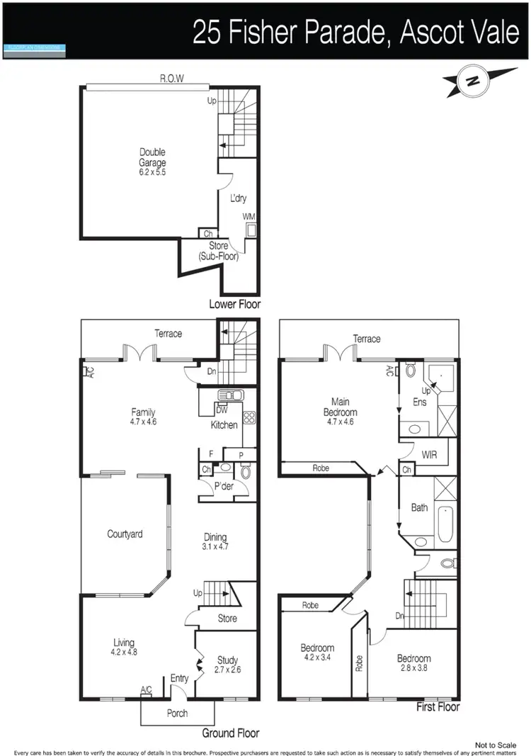 Floorplan of Homely townhouse listing, 25 Fisher Parade, Ascot Vale VIC 3032