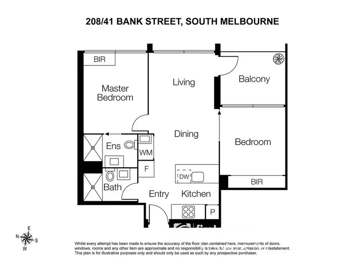 Floorplan of Homely apartment listing, 208/41 Bank Street, South Melbourne VIC 3205