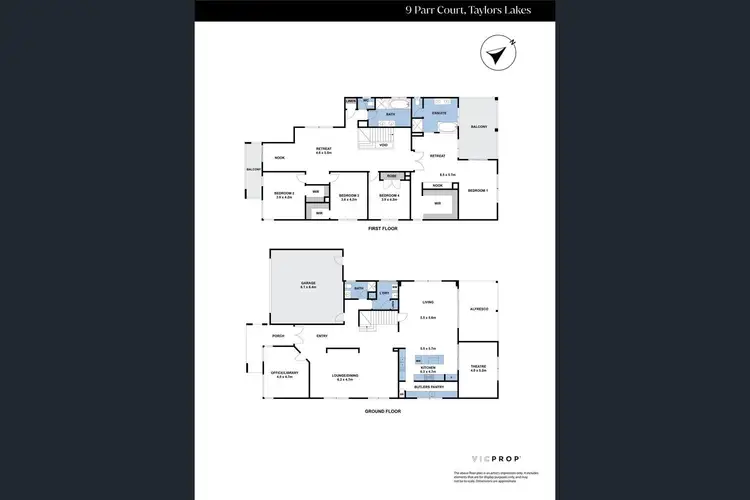 Floorplan of Homely house listing, 9 Parr Court, Taylors Lakes VIC 3038