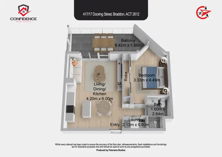 Floorplan of Homely apartment listing, 417/17 Dooring Street, Braddon ACT 2612