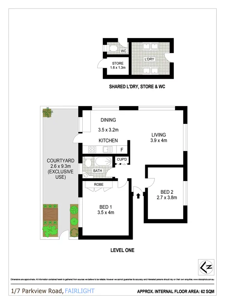 Floorplan of Homely apartment listing, 1/7 Parkview Road, Fairlight NSW 2094