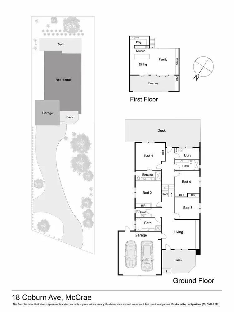 Floorplan of Homely house listing, 18 Coburn Avenue, Mccrae VIC 3938