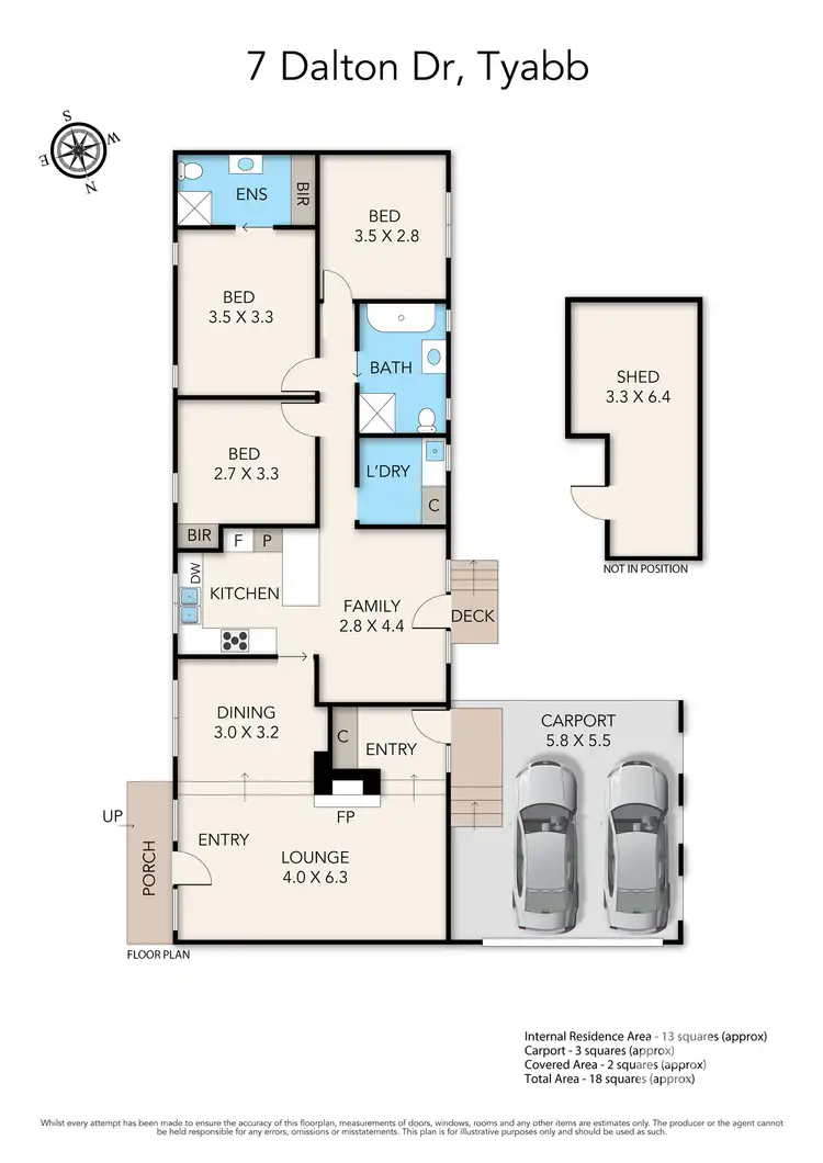 Floorplan of Homely house listing, 7 Dalton Drive, Tyabb VIC 3913