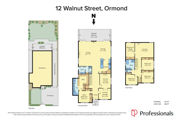 Floorplan of Homely house listing, 12 Walnut Street, Ormond VIC 3204