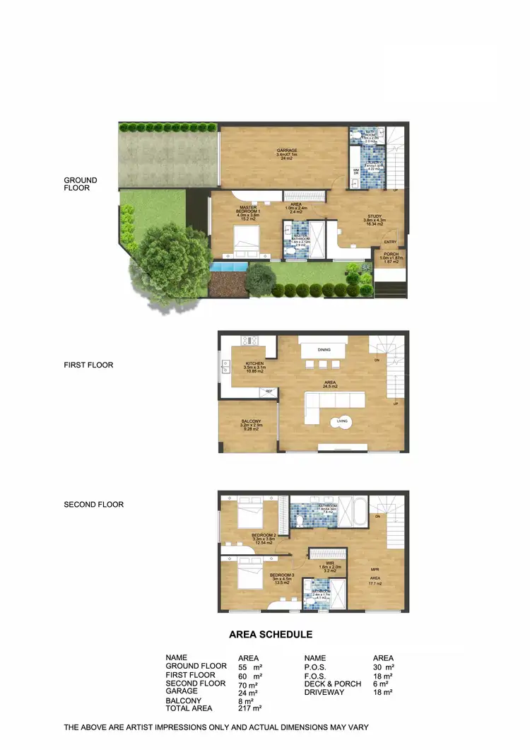 Floorplan of Homely townhouse listing, 1a Gwenda Avenue, Moorabbin VIC 3189