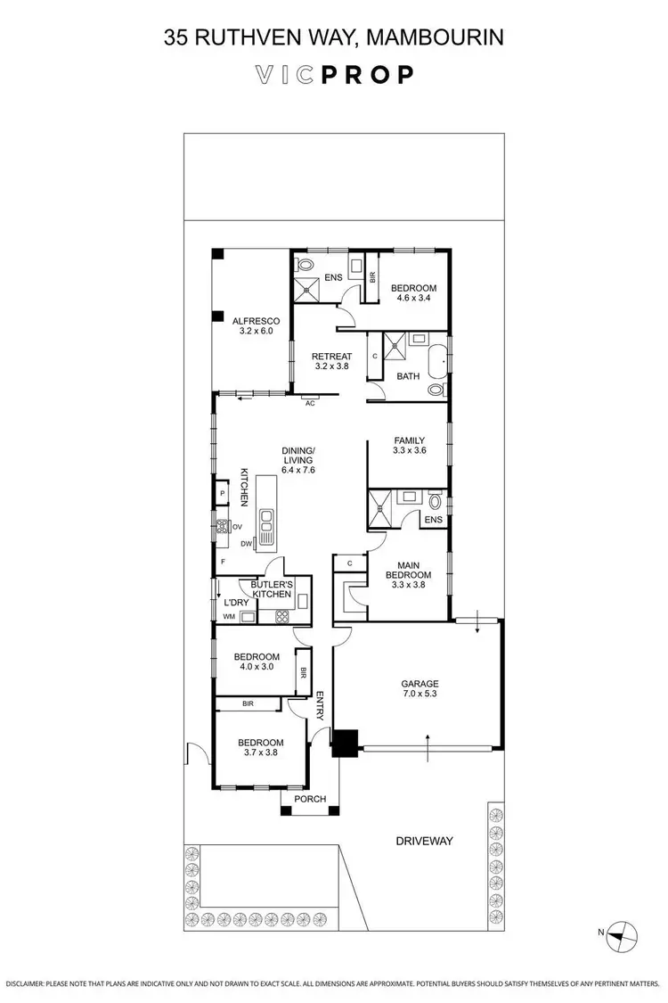 Floorplan of Homely house listing, 35 Ruthven Way, Mambourin VIC 3024