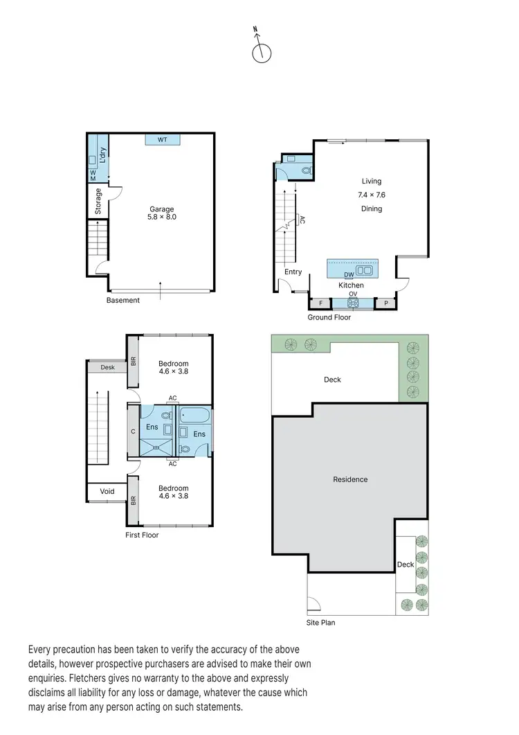Floorplan of Homely townhouse listing, 12/14 Lillimur Road, Ormond VIC 3204