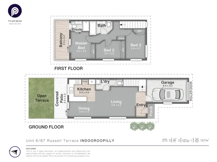 Floorplan of Homely townhouse listing, 6/87 Russell Terrace, Indooroopilly QLD 4068