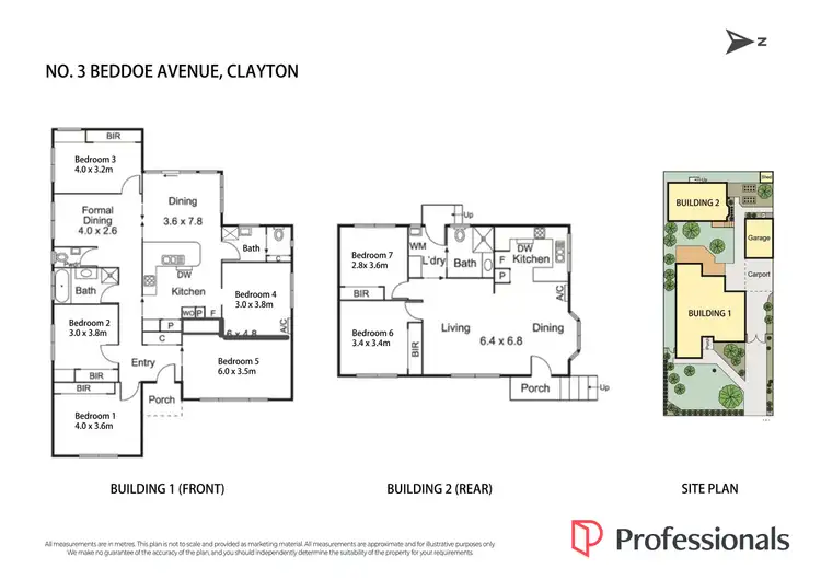 Floorplan of Homely house listing, 3 Beddoe Avenue, Clayton VIC 3168