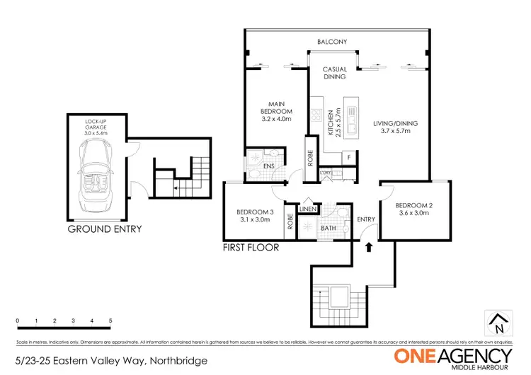 Floorplan of Homely apartment listing, 5/23-25 Eastern Valley Way, Northbridge NSW 2063