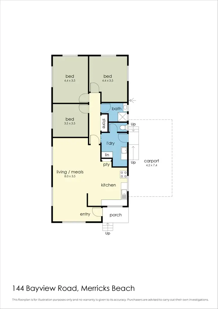 Floorplan of Homely house listing, 144 Bayview Road, Merricks Beach VIC 3926