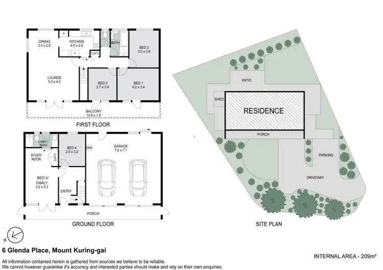 Floorplan of Homely house listing, 6 Glenda Place, Mount Kuring-Gai NSW 2080