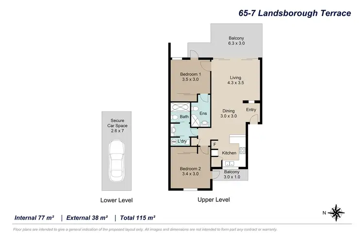 Floorplan of Homely unit listing, 65/7 Landsborough Terrace, Toowong QLD 4066