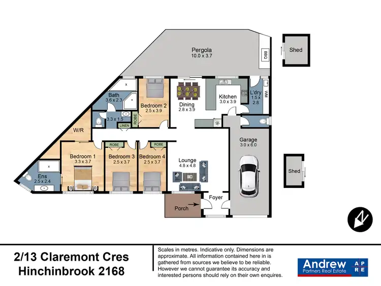Floorplan of Homely house listing, 2/13 Claremont Crescent, Hinchinbrook NSW 2168