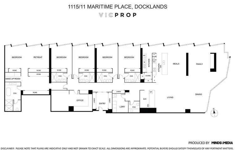 Floorplan of Homely apartment listing, 1115/11 Maritime Place, Docklands VIC 3008