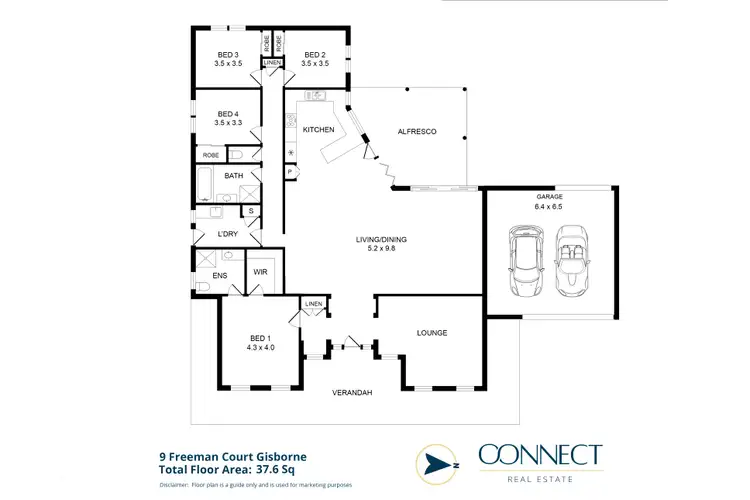 Floorplan of Homely house listing, 9 Freeman Court, Gisborne VIC 3437