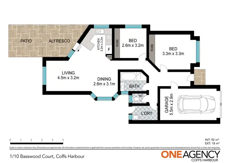 Floorplan of Homely villa listing, 1/10 Basswood Court, Coffs Harbour NSW 2450