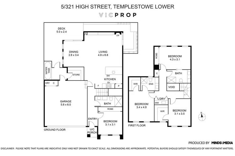 Floorplan of Homely townhouse listing, 5/321 High Street, Templestowe Lower VIC 3107