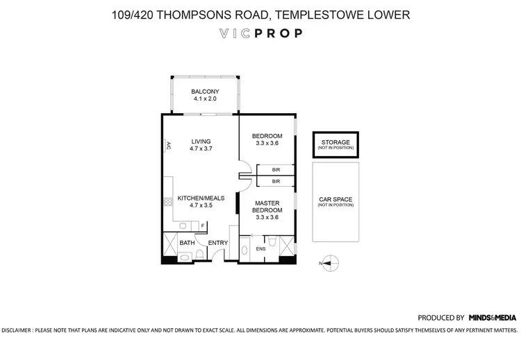 Floorplan of Homely apartment listing, 109/420 Thompsons Road, Templestowe Lower VIC 3107