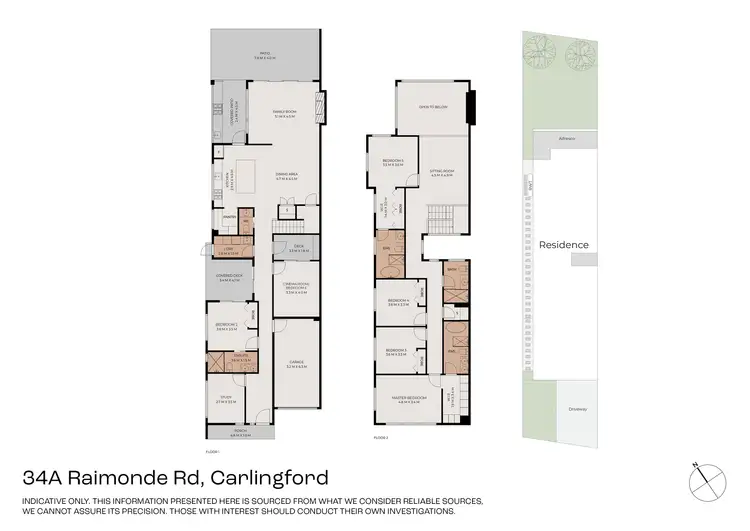 Floorplan of Homely semi-detached listing, 34a Raimonde Road, Carlingford NSW 2118