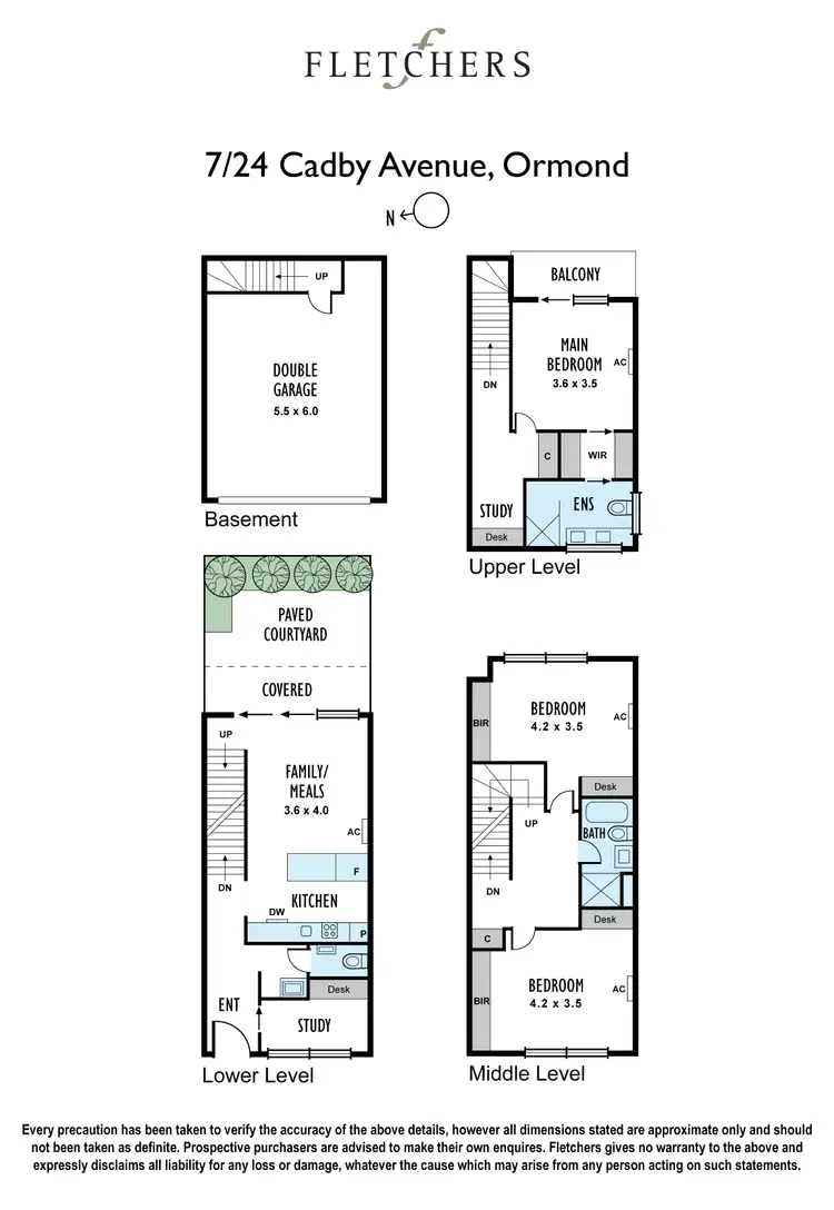 Floorplan of Homely townhouse listing, 7/24 Cadby Avenue, Ormond VIC 3204