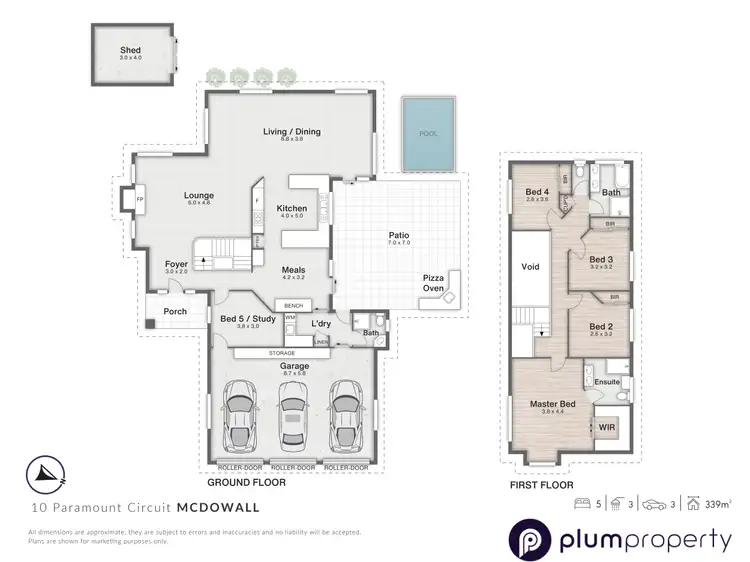 Floorplan of Homely house listing, 10 Paramount Circuit, Mcdowall QLD 4053