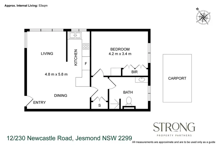 Floorplan of Homely unit listing, 12/230 Newcastle Road, Jesmond NSW 2299