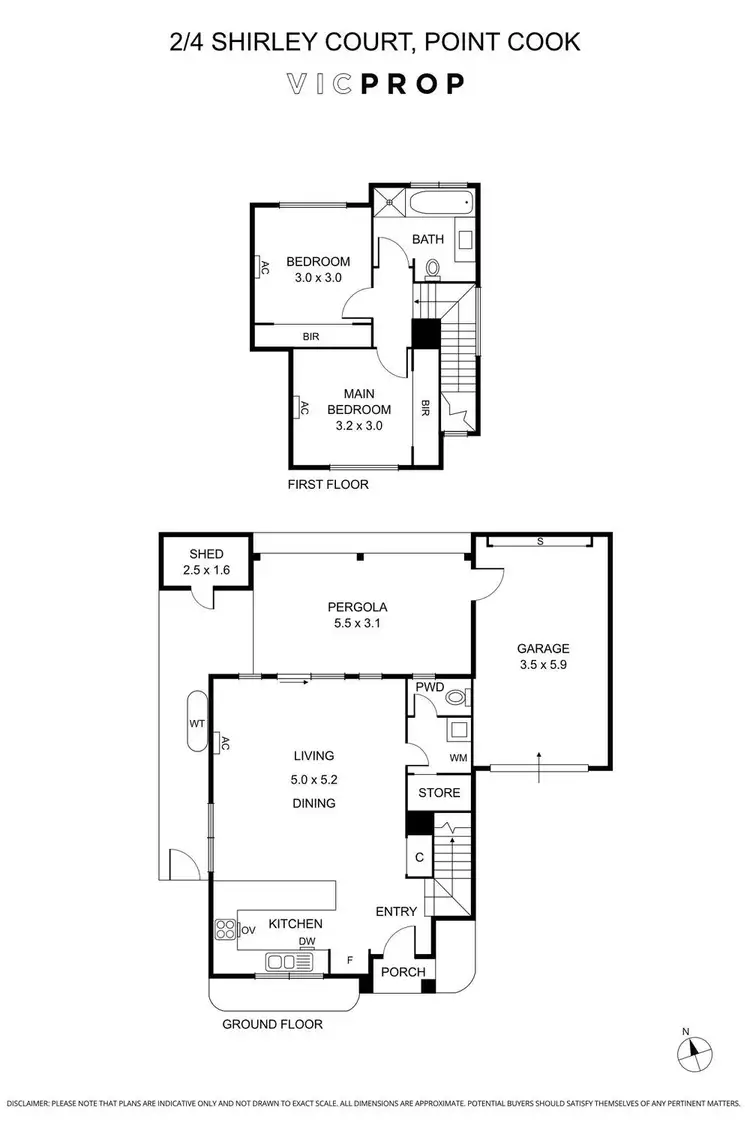 Floorplan of Homely unit listing, 2/4 Shirley Court, Point Cook VIC 3030