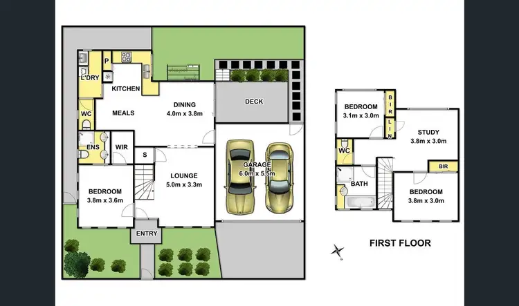 Floorplan of Homely townhouse listing, 16 Halsey Street, Box Hill South VIC 3128