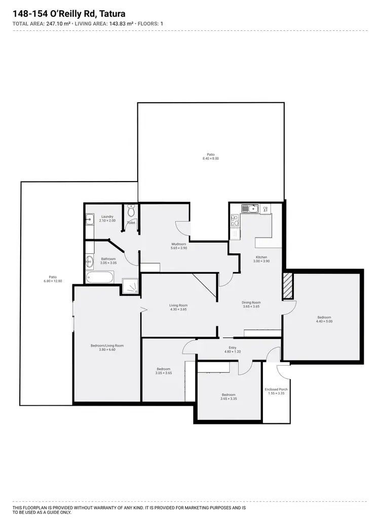 Floorplan of Homely house listing, 148-154 Oreilly Road, Tatura VIC 3616