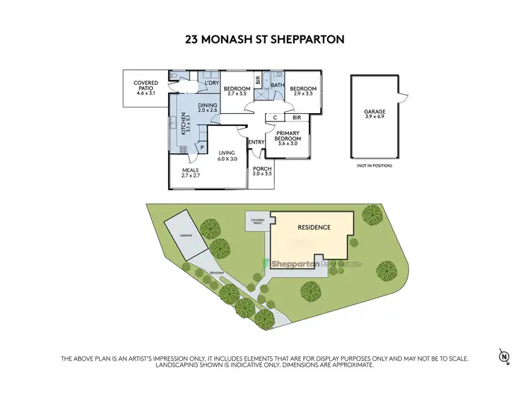 Floorplan of Homely house listing, 23 Monash Street, Shepparton VIC 3630