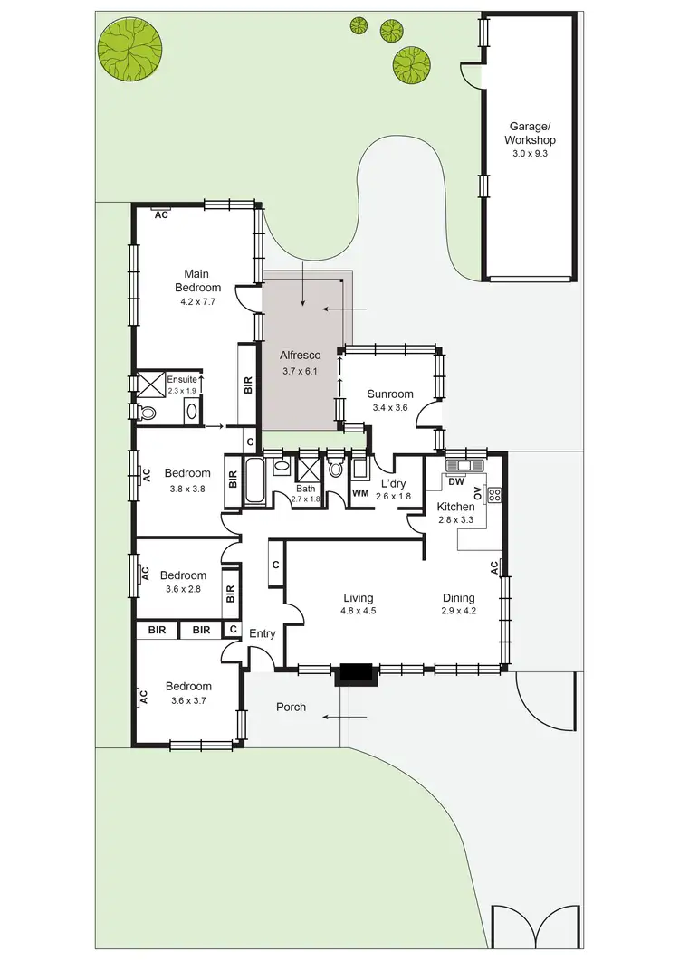 Floorplan of Homely house listing, 4 Walden Grove, Carnegie VIC 3163