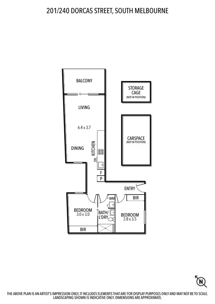 Floorplan of Homely apartment listing, 201/240 Dorcas Street, South Melbourne VIC 3205