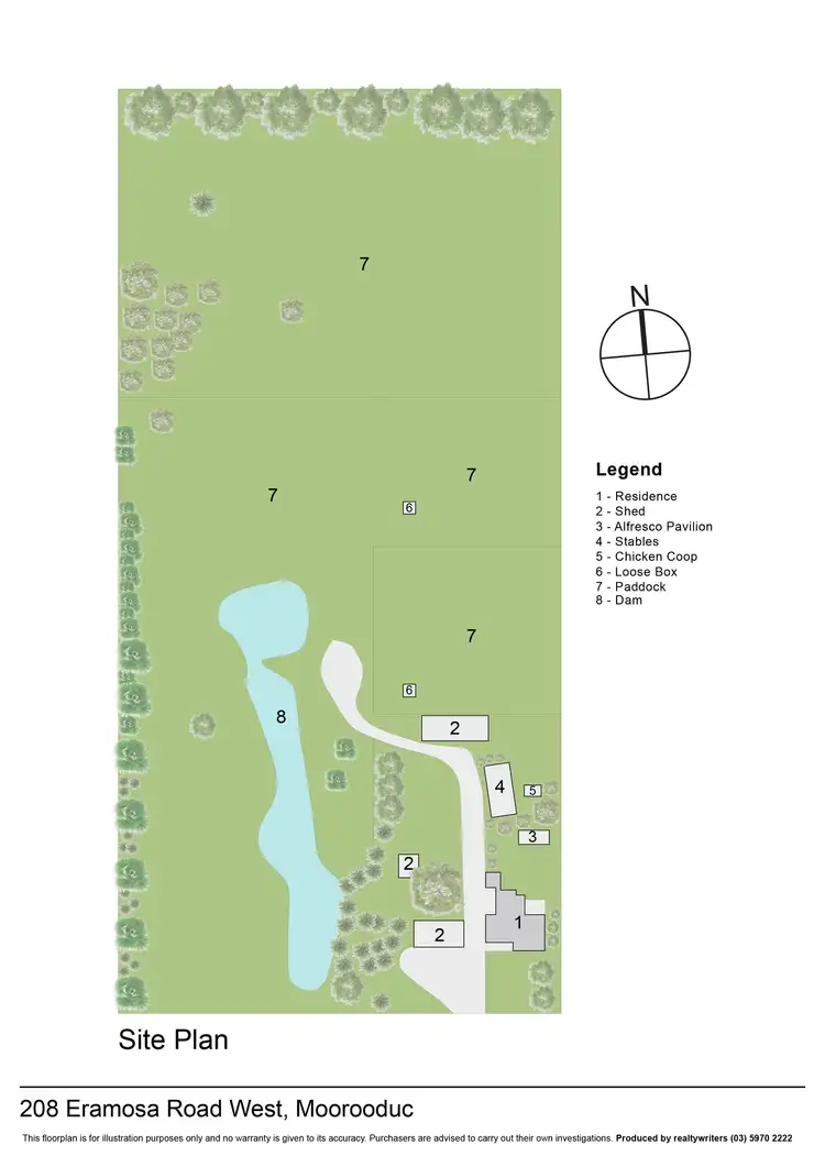 Floorplan of Homely rural property listing, 208 Eramosa Road West, Moorooduc VIC 3933