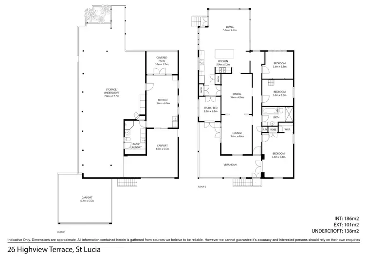 Floorplan of Homely house listing, 26 Highview Terrace, St Lucia QLD 4067