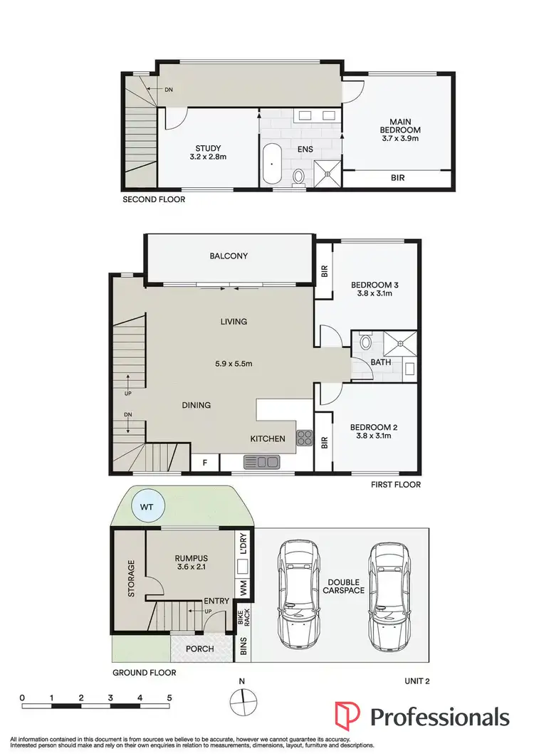 Floorplan of Homely townhouse listing, Unit 2/1012 Heidelberg Road, Ivanhoe VIC 3079