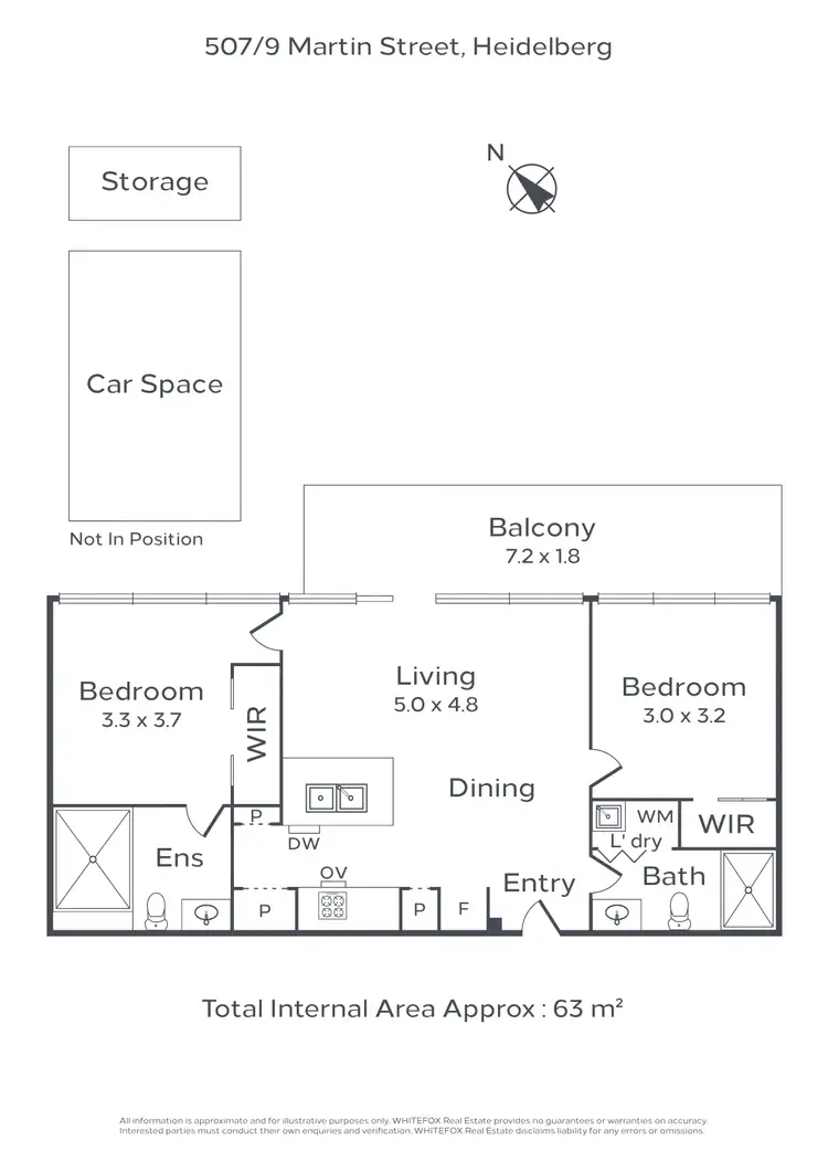 Floorplan of Homely apartment listing, 507/9 Martin Street, Heidelberg VIC 3084