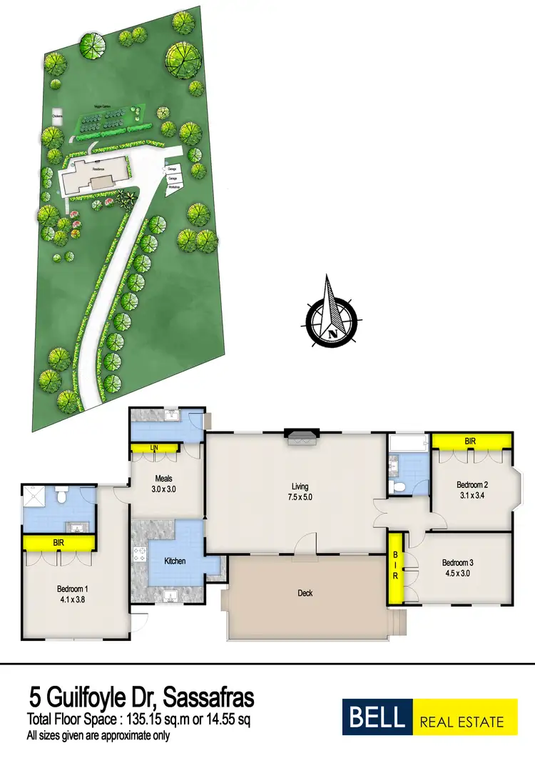 Floorplan of Homely house listing, 5 Guilfoyle Drive, Sassafras VIC 3787